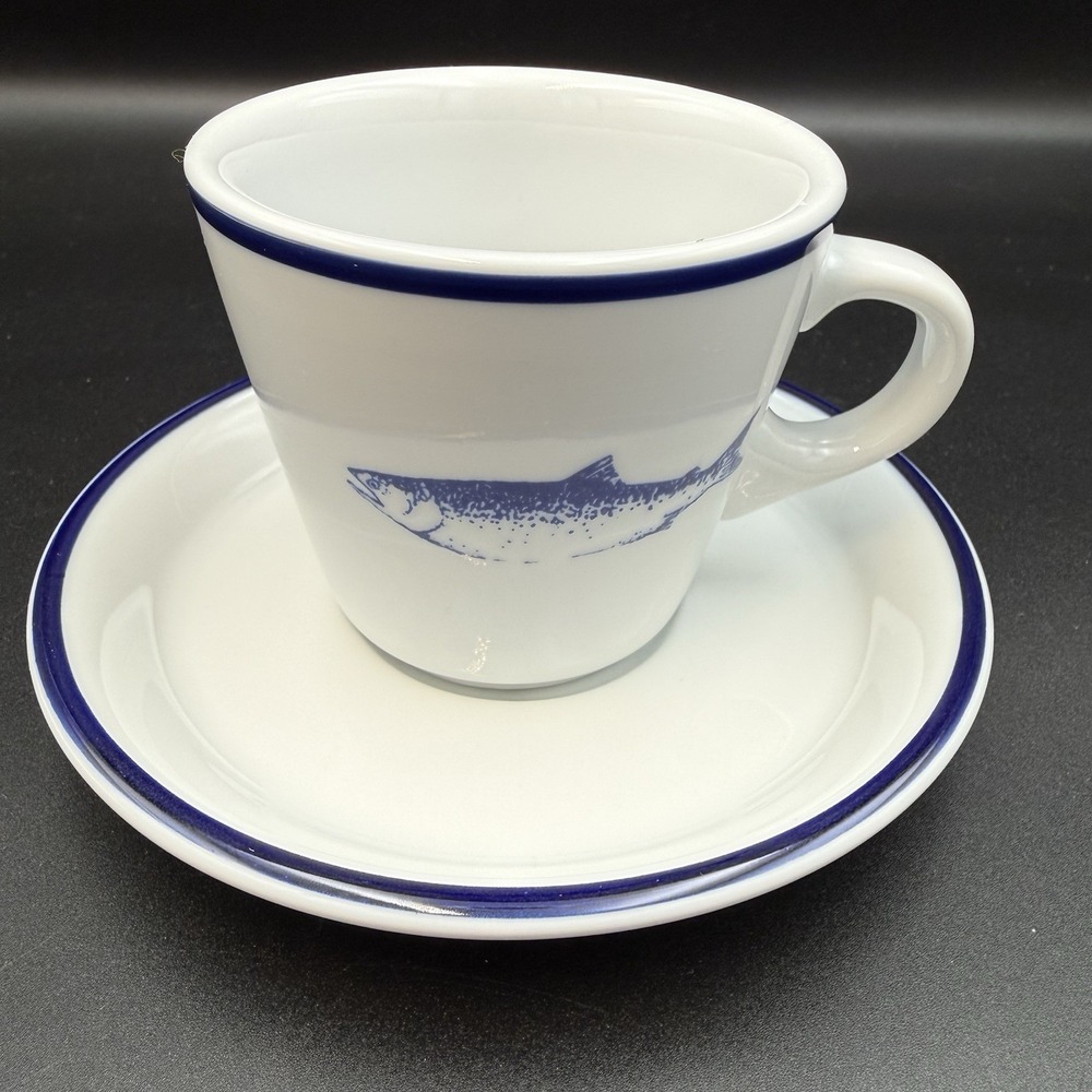 (1) Fish Cup by Lubiana And (1) Saucer by Ten Strawberry Street‎ Poland